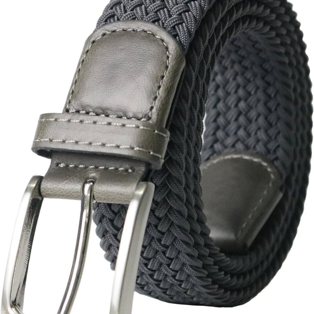 Elastic Braided Belt for Men 1.3" Wide Stretch
